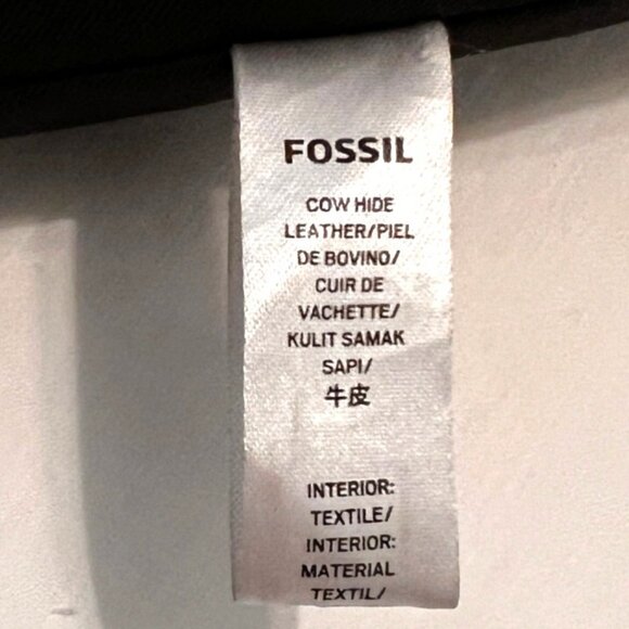 Fossil Brown Leather Hobo Shoulder Purse with Pockets, Hang Tag Key Z86980 - Picture 12 of 13